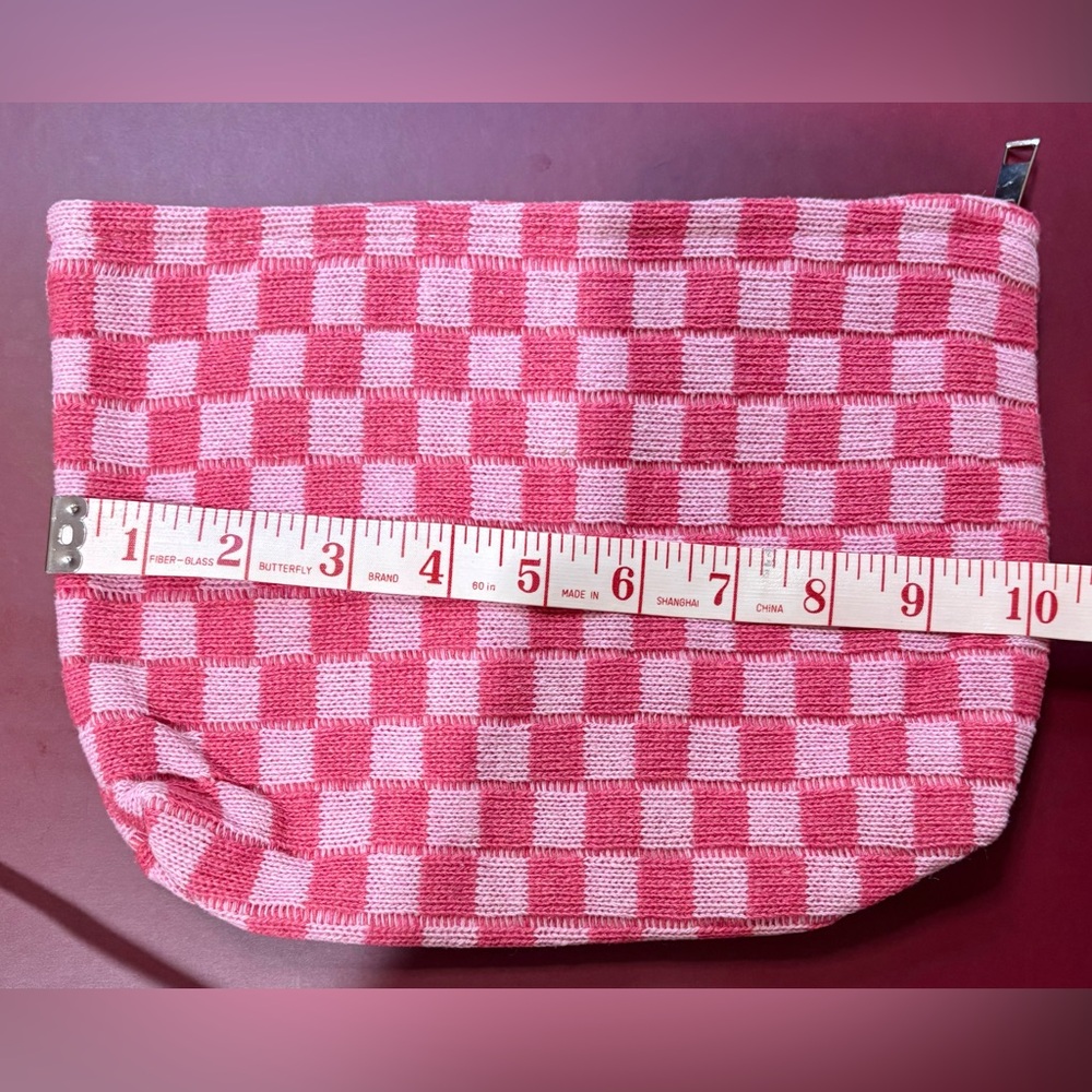 Pink Checkered Pouch,Knit 🧶 - Picture 6 of 6